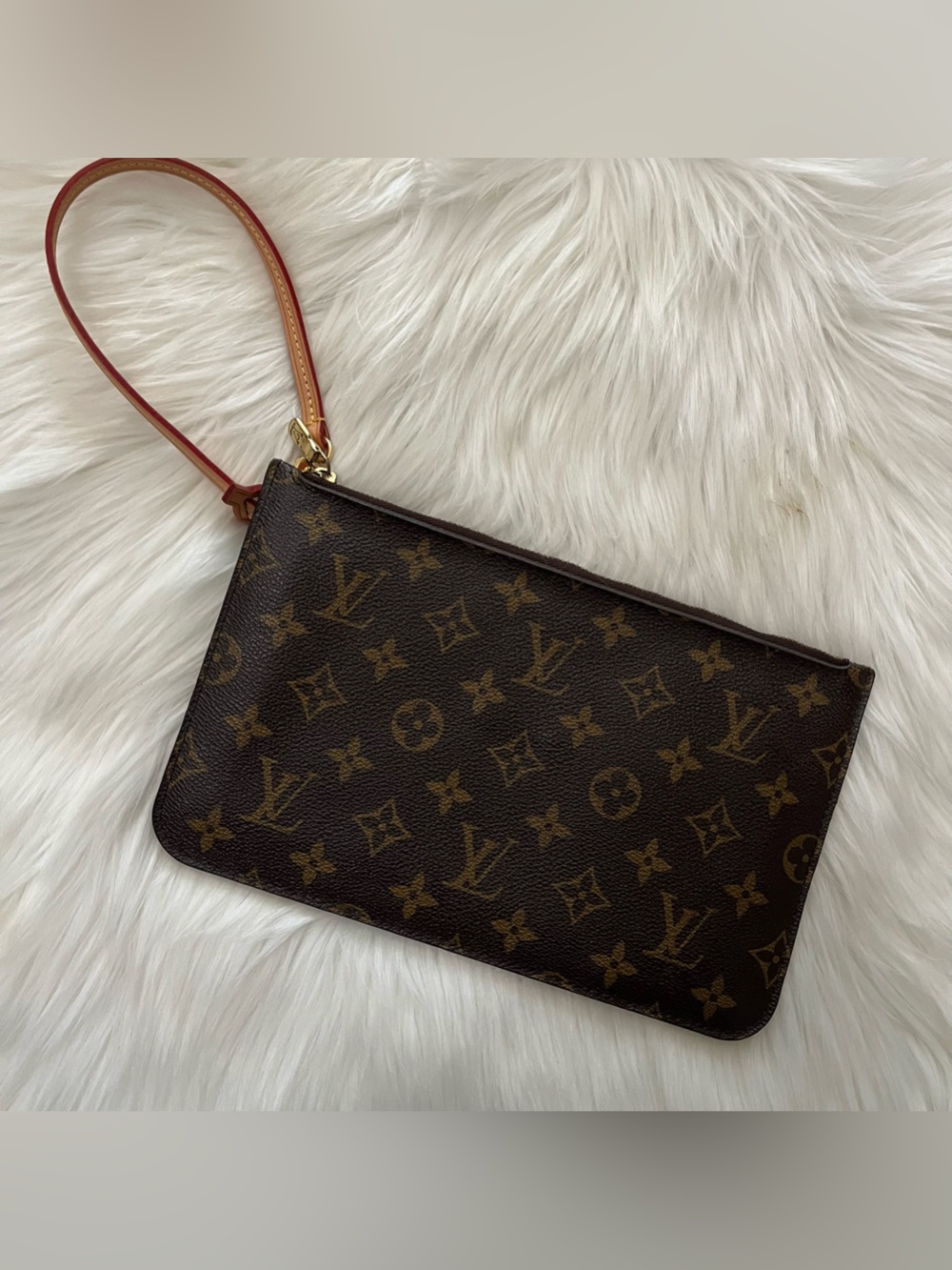 LOUIS VUITTON Monogram Brown Pouchette Hobo Mini Bag Pouch Baguette - Picture 13 of 13